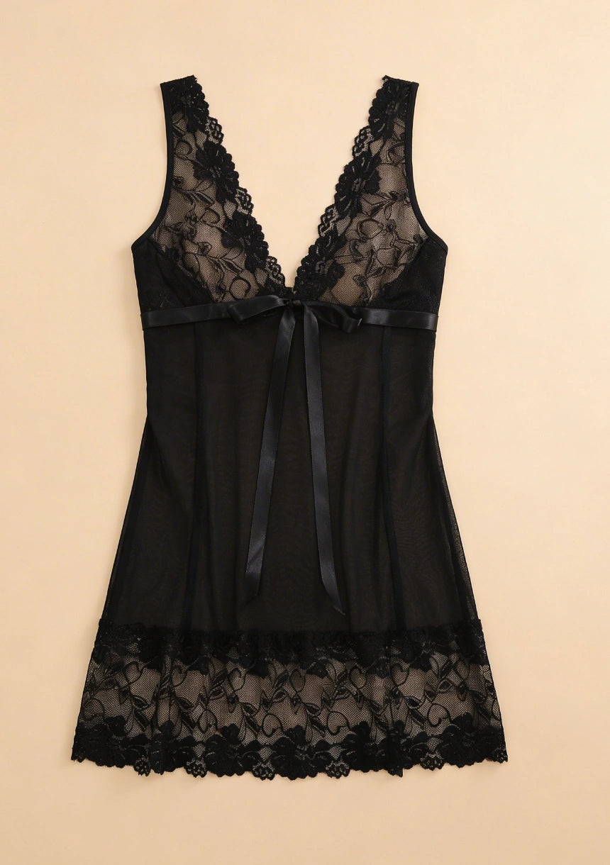 Koszula nocna babydoll z koronką