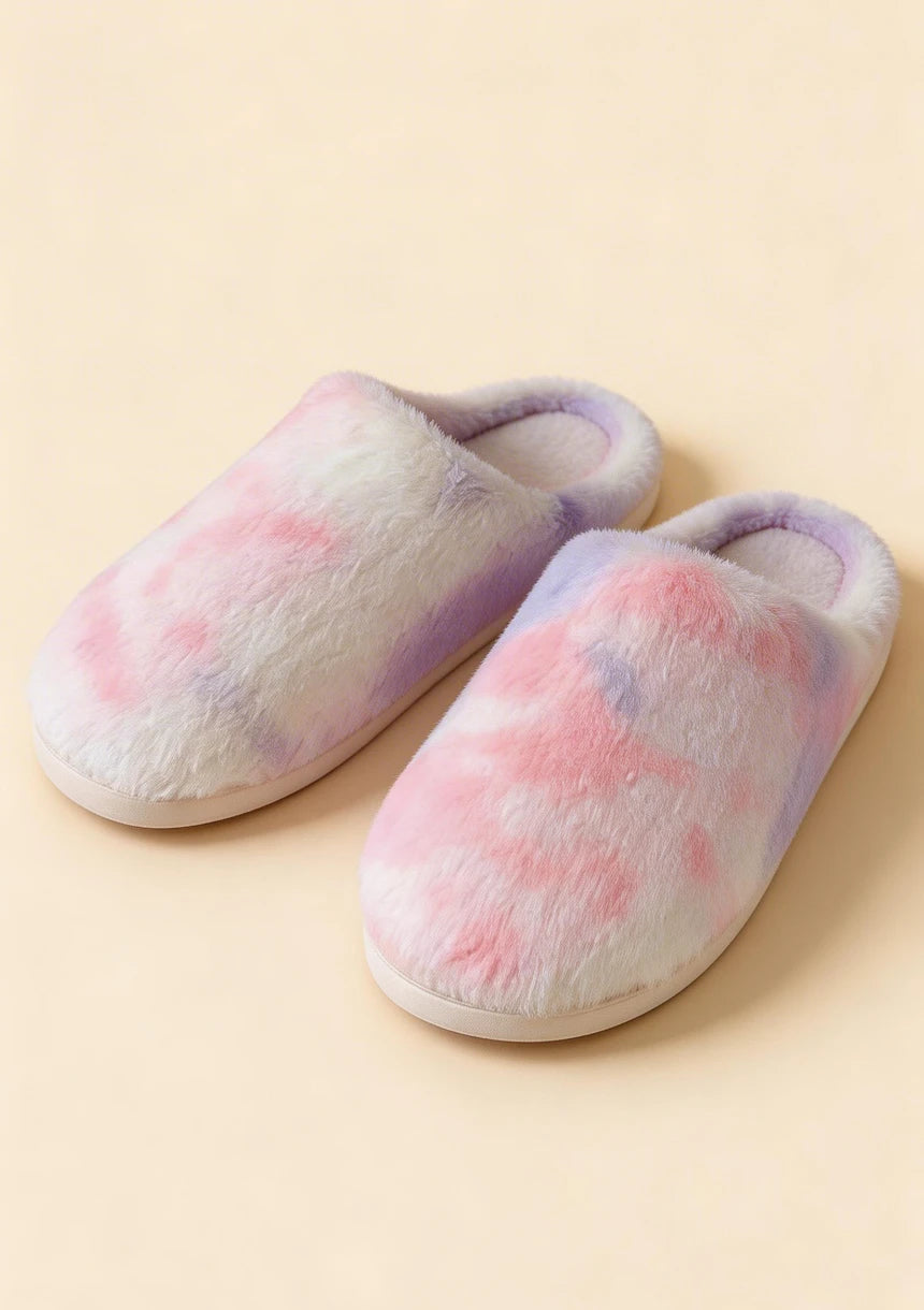 Puchate kapcie Tie Dye