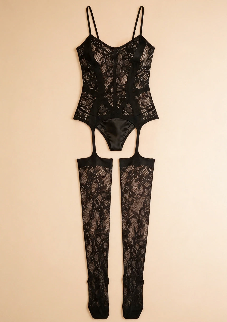 Bodystocking z koronki