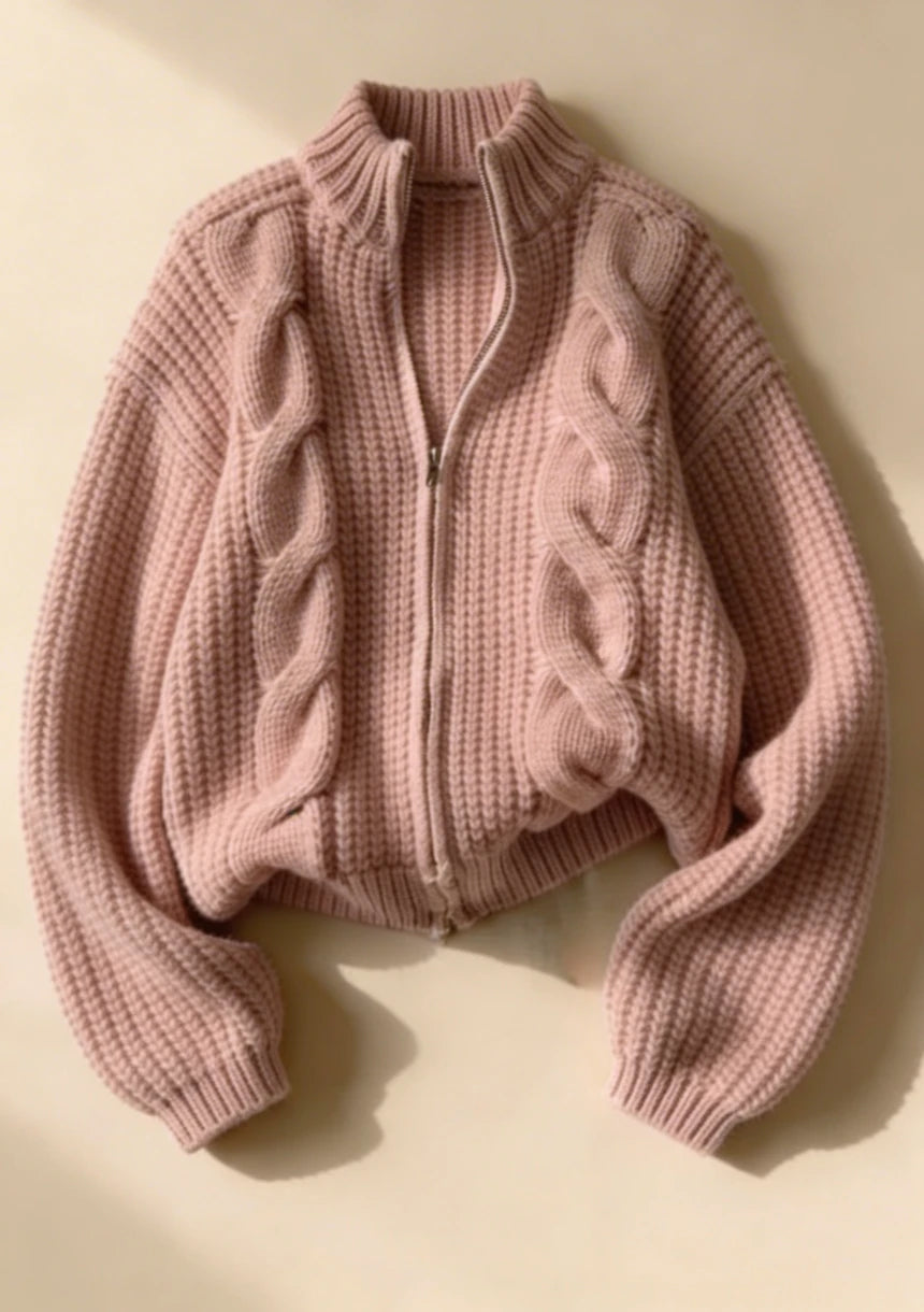 Sweterkowa bluza oversize rozpinana