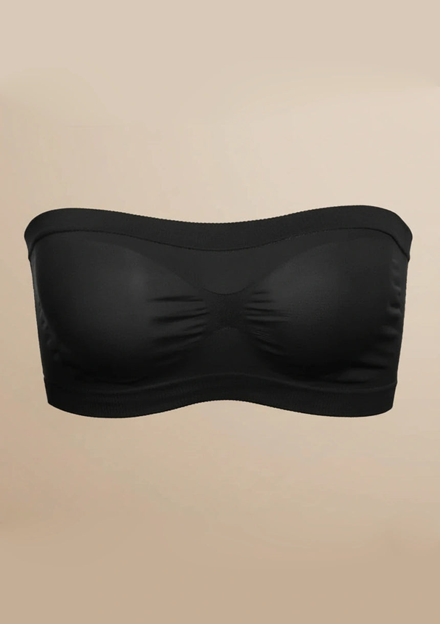 Biustonosz bandeau z siatką z tyłu