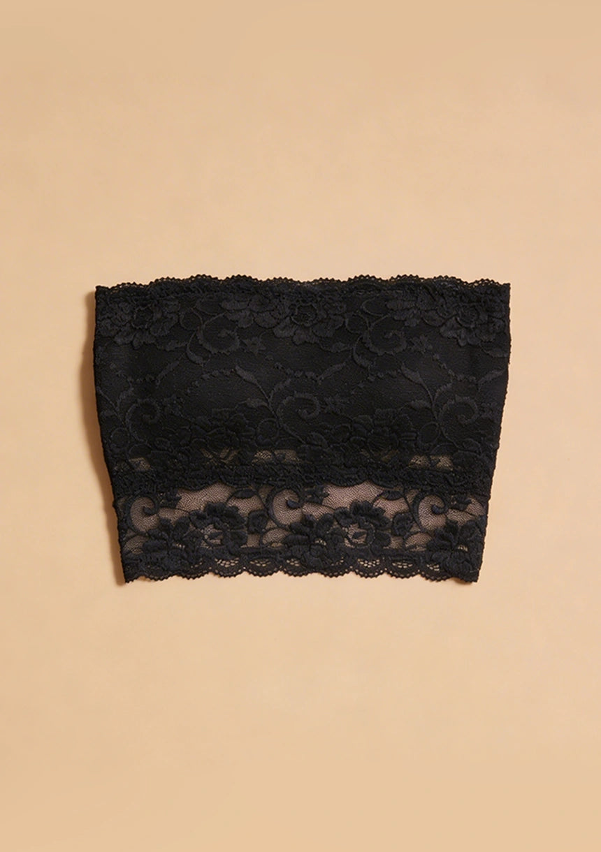 Biustonosz bandeau z transparentnym tyłem