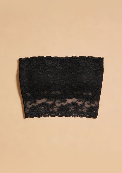 Biustonosz bandeau z transparentnym tyłem