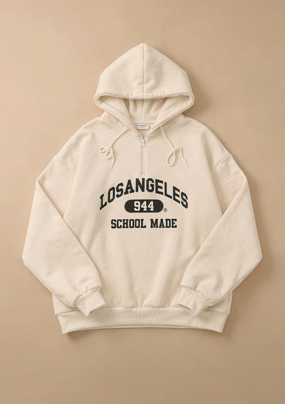 Luźna bluza oversize z napisem Los Angeles