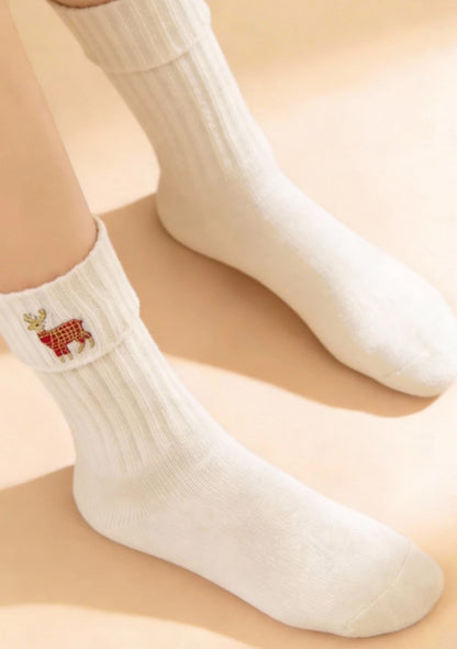 Świąteczne skarpetki z haftem