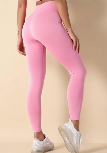 Bezszwowe legginsy w pastelowych kolorach