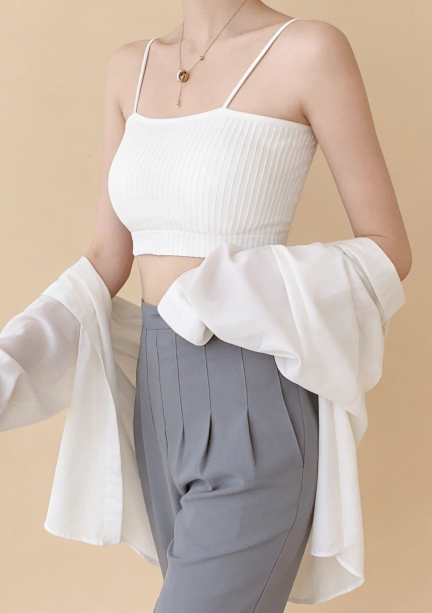 Biustonosz bandeau w prążki