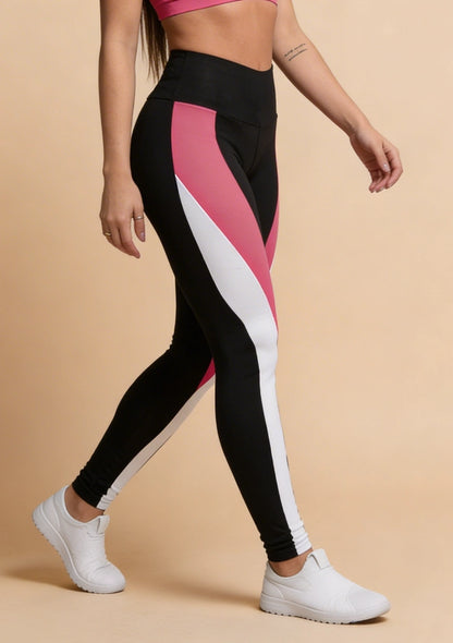 Legginsy sportowe kolorowe paski