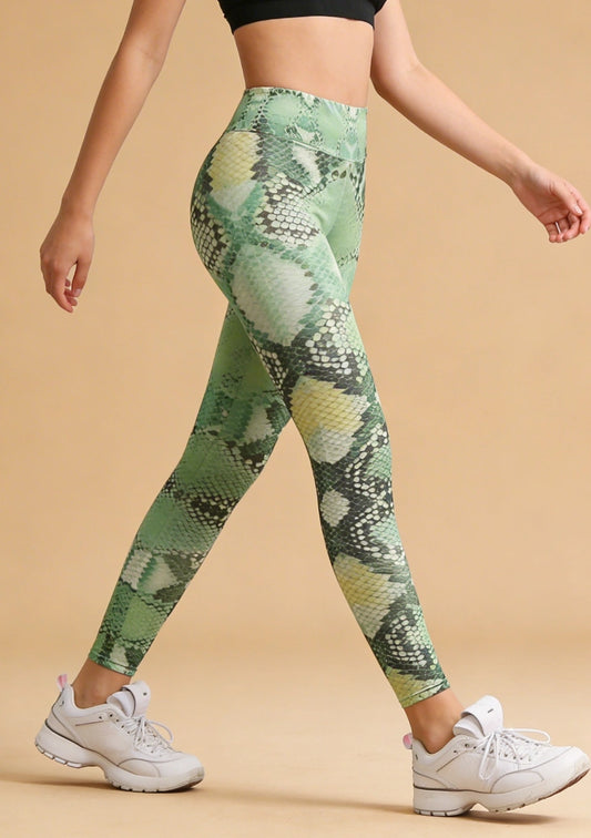 Legginsy sportowe wzór węża