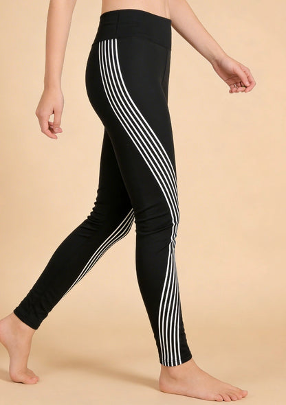 Legginsy sportowe z lampasami