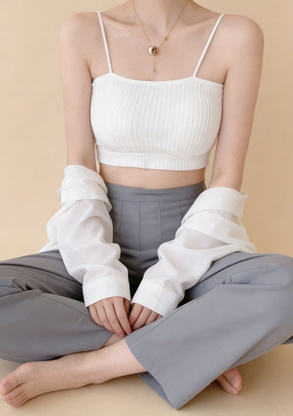 Biustonosz bandeau w prążki