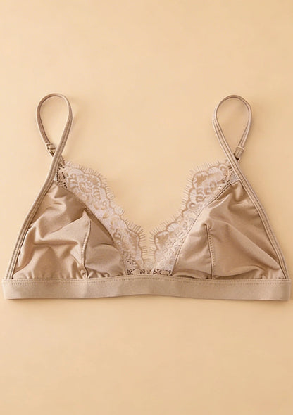 Biustonosz koronkowy bralette z satyny
