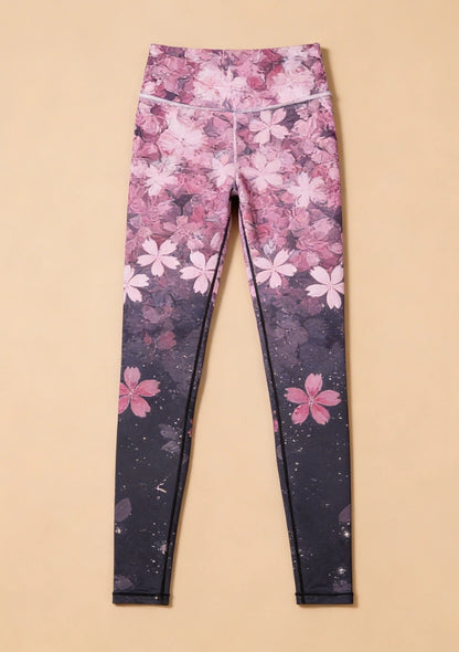Legginsy sportowe kwiatowy wzór