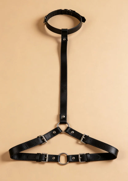 Harness na talię z ozdobnymi pierścieniami
