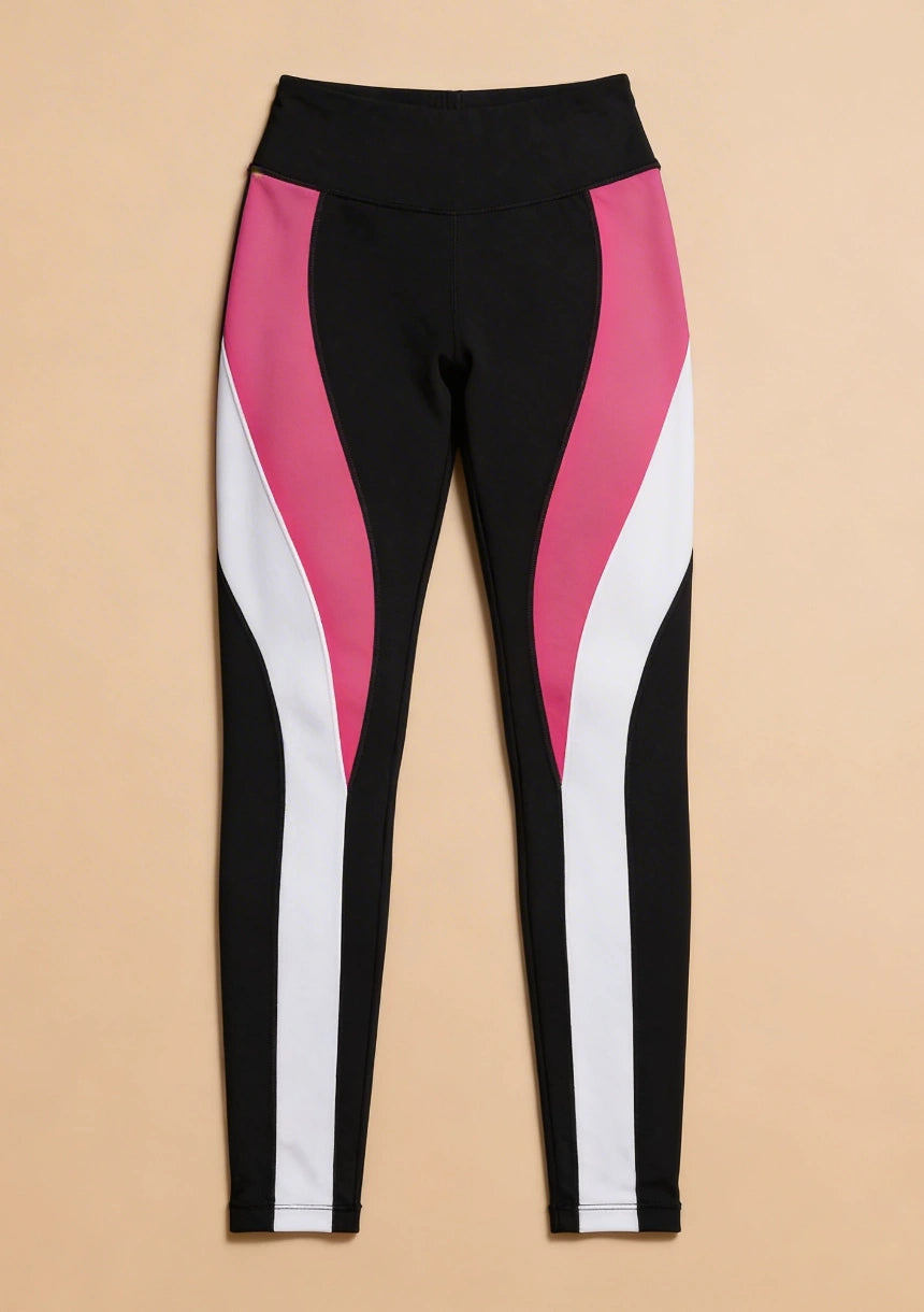 Legginsy sportowe kolorowe paski