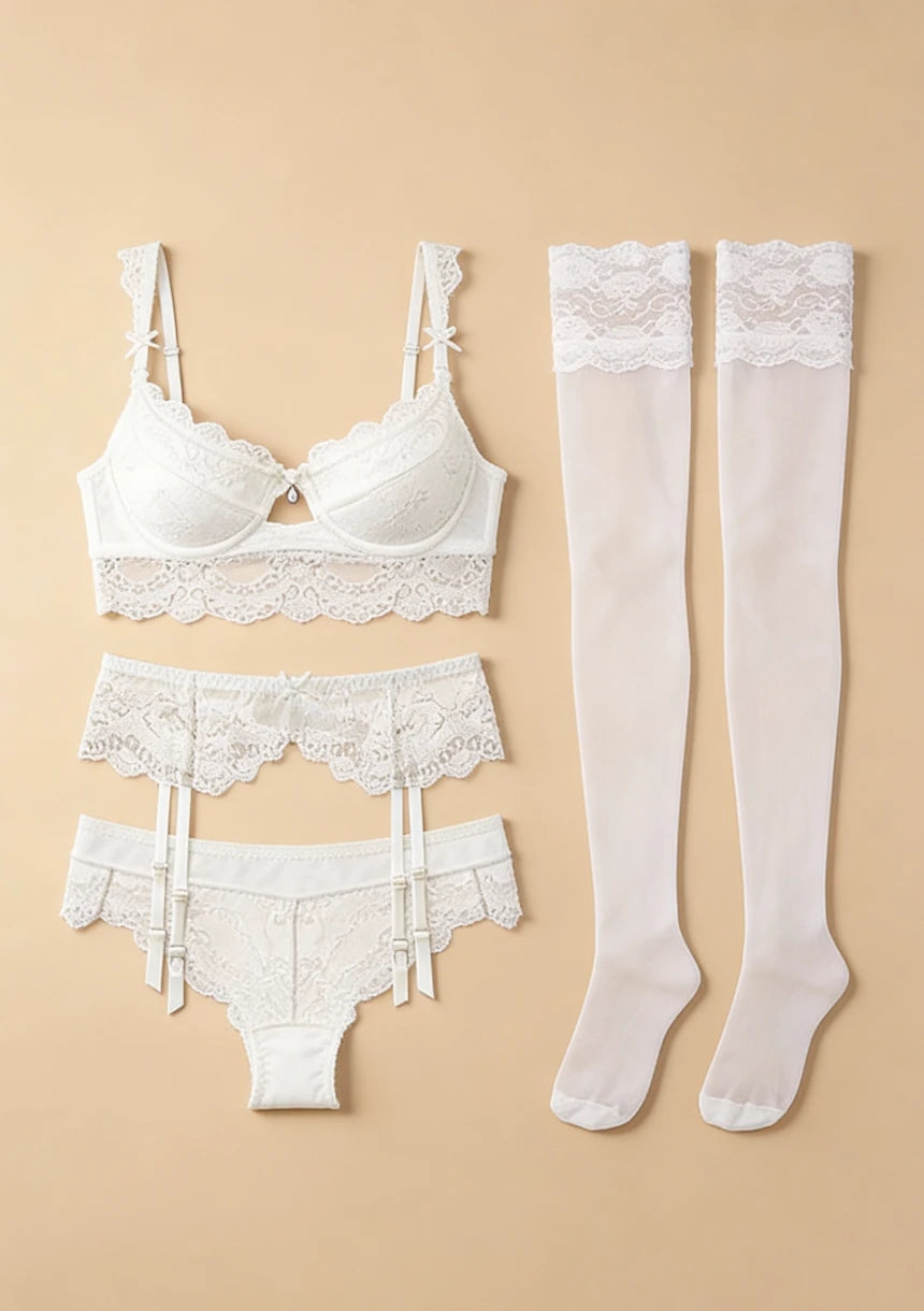 Komplet bielizny koronkowej z biustonoszem bralette
