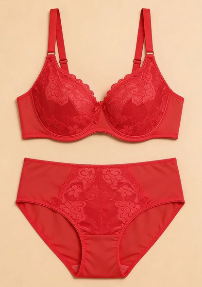 Komplet bielizny koronkowej plus size