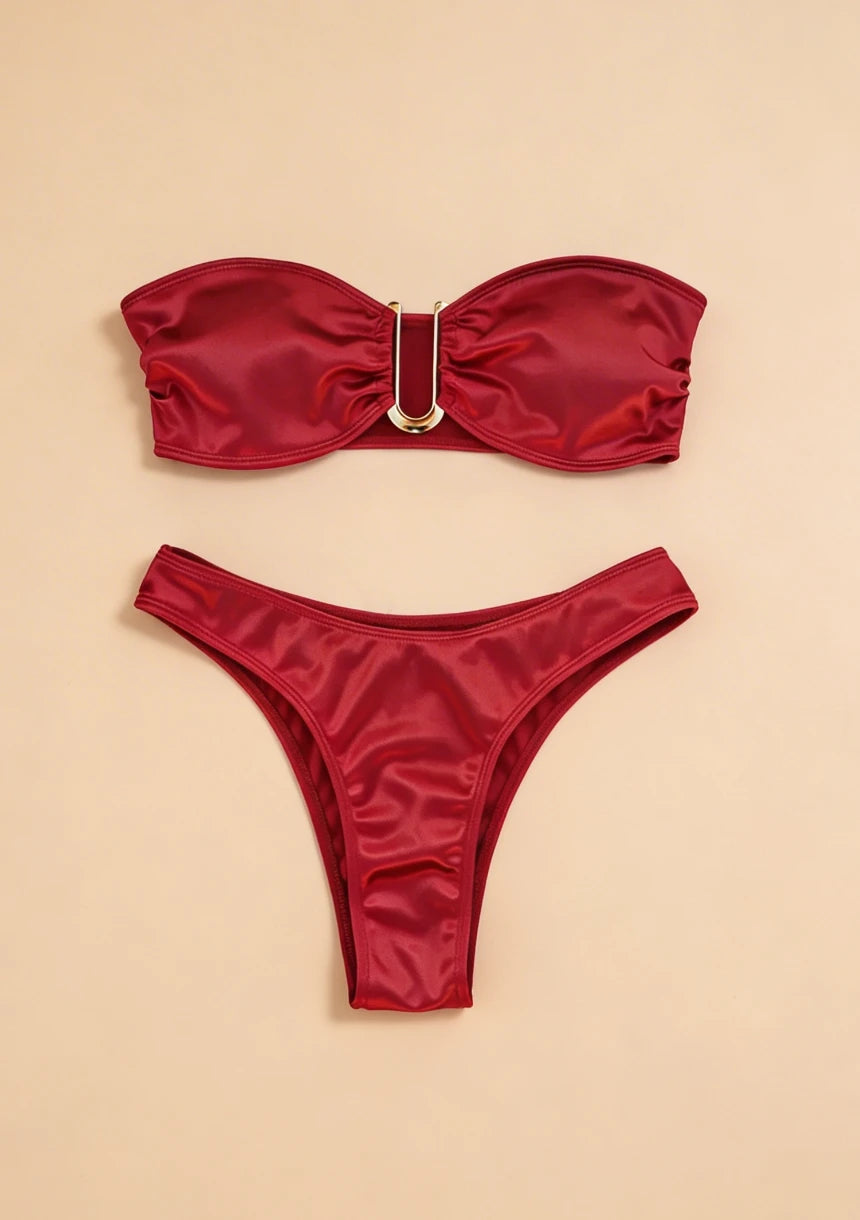 Bikini bez ramiączek z regulowanymi wkładkami