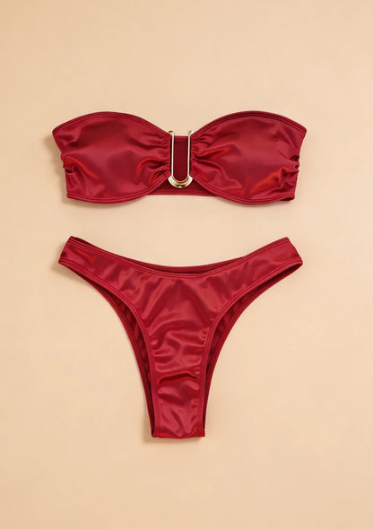 Bikini bez ramiączek z regulowanymi wkładkami