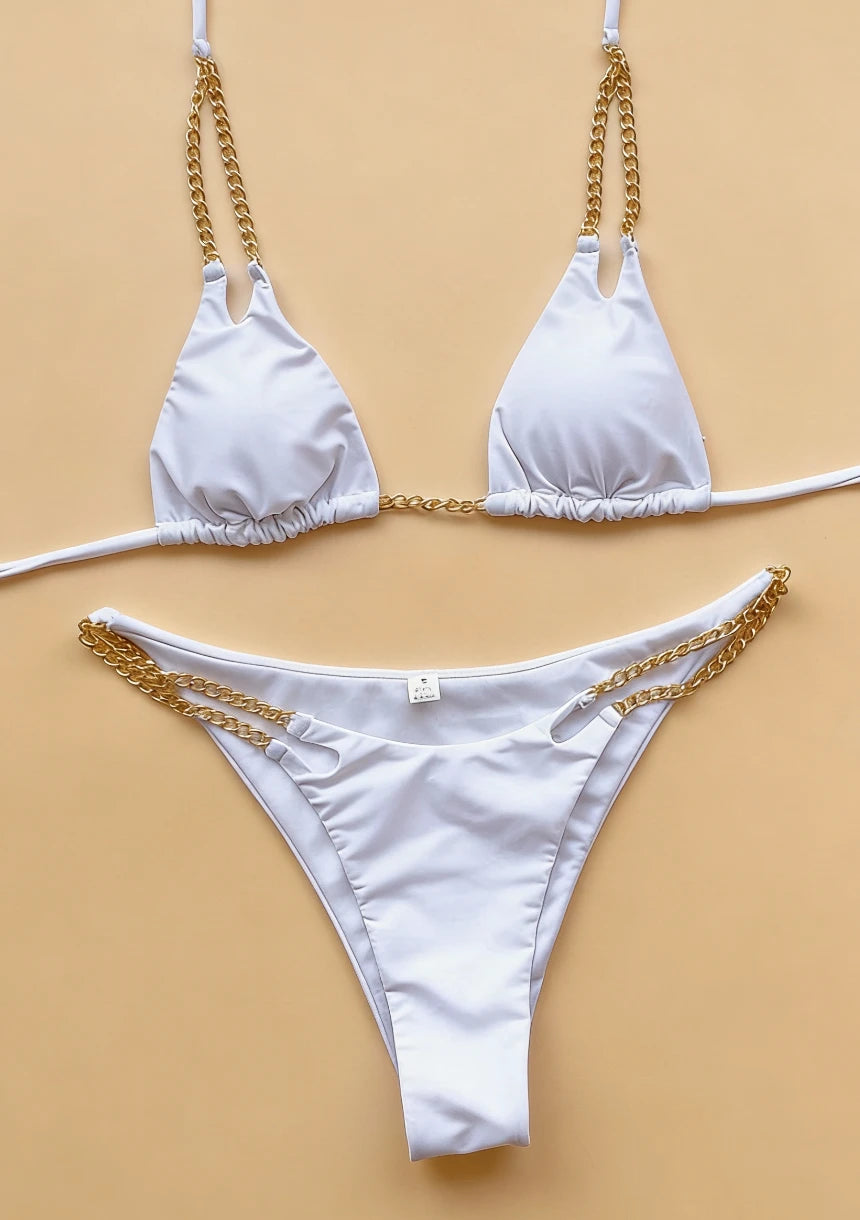 Bikini plażowe z regulowanym wiązaniem