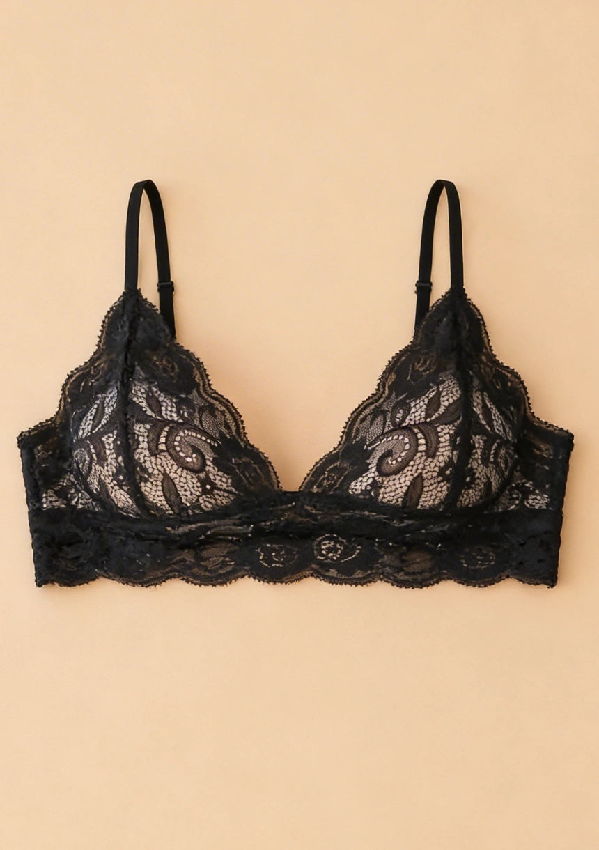 Biustonosz koronkowy bralette z miękkiego materiału