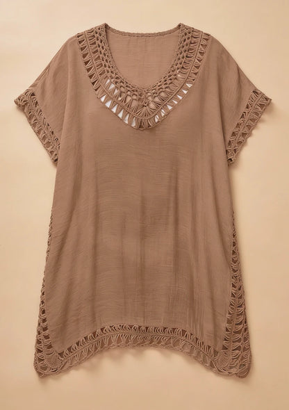 Suknia plażowa plus size z regulowanym wiązaniem