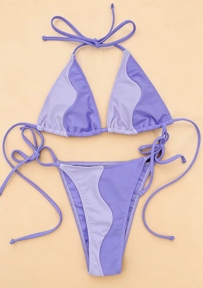 Dwuczęściowe bikini z wiązaniem