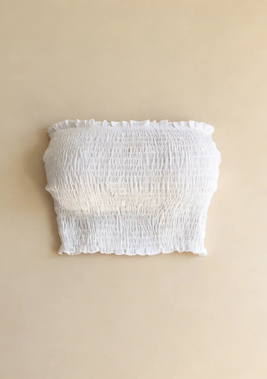 Biustonosz bandeau marszczony
