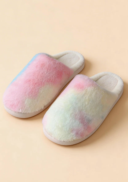 Puchate kapcie Tie Dye