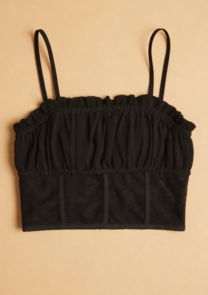 Biustonosz bralette z siatką pod biustem