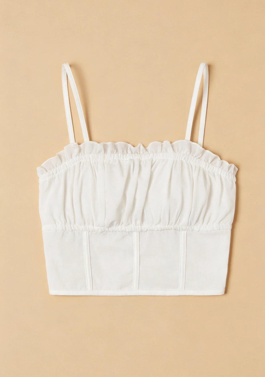 Biustonosz bralette z siatką pod biustem
