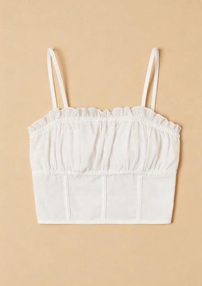 Biustonosz bralette z siatką pod biustem