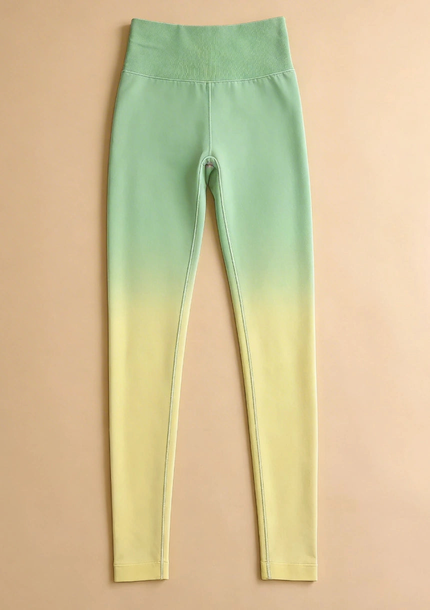 Bezszwowe legginsy z motywem ombre
