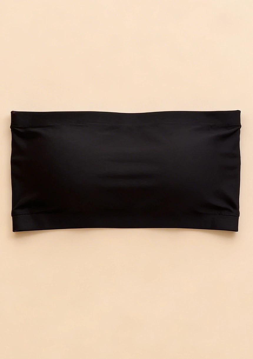 Biustonosz bandeau z paskami na plecach