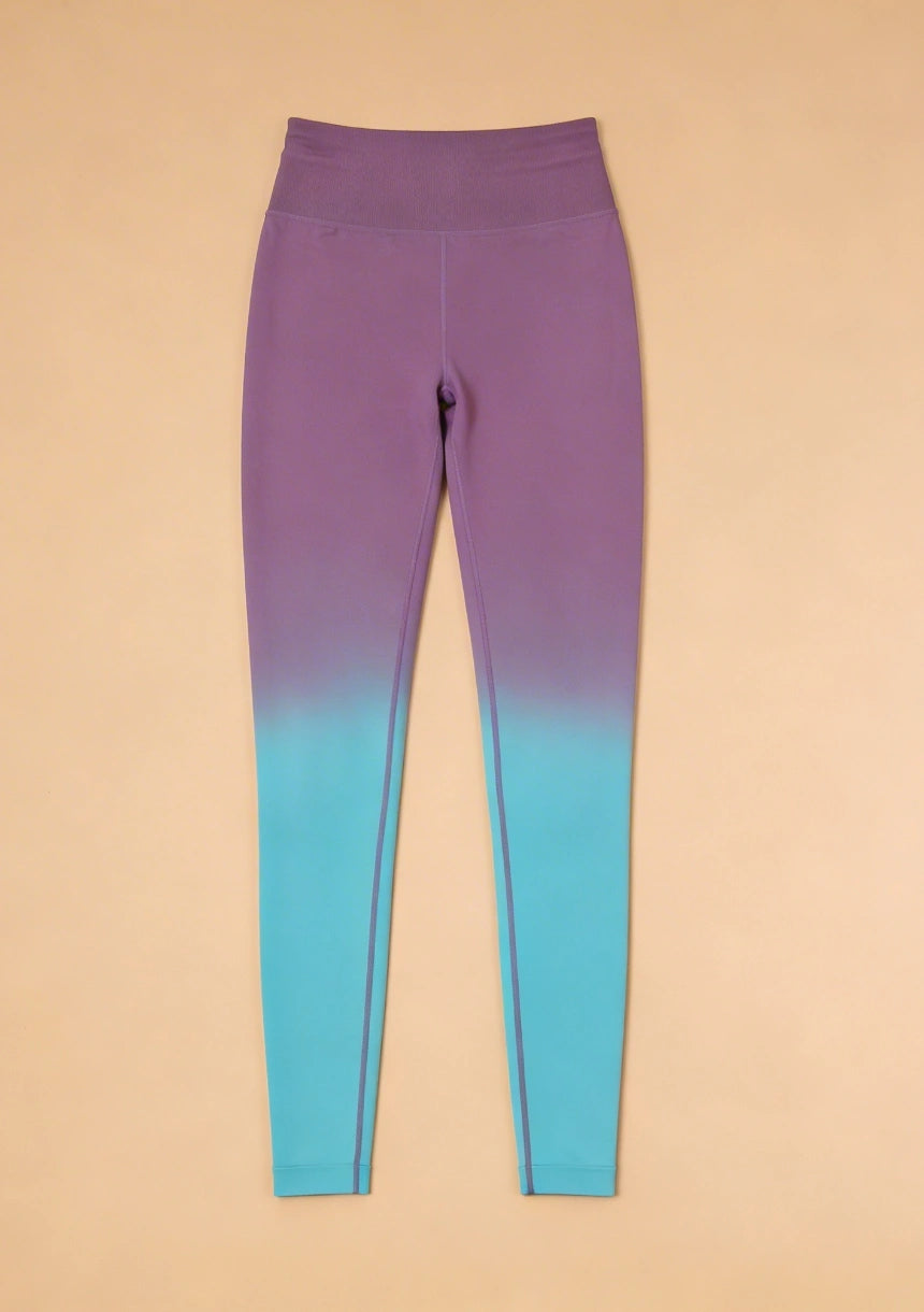 Bezszwowe legginsy z motywem ombre