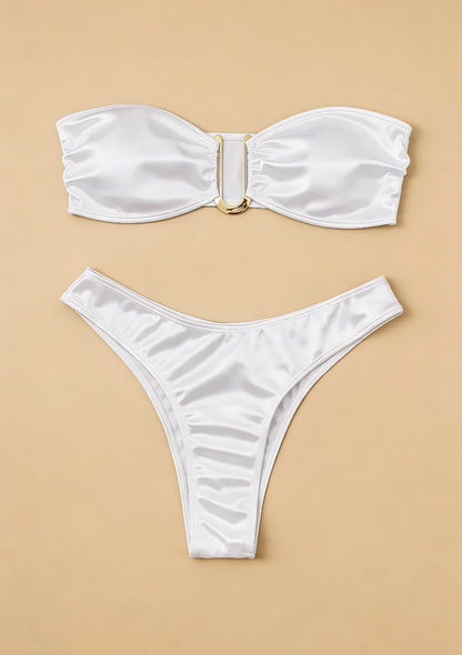 Bikini bez ramiączek z regulowanymi wkładkami