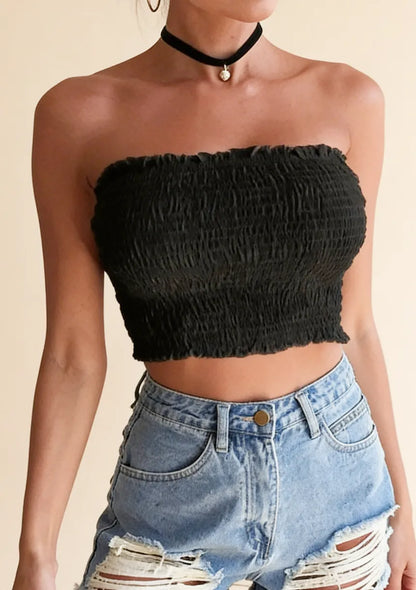 Biustonosz bandeau marszczony