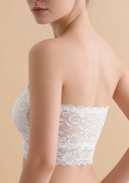 Biustonosz bandeau z transparentnym tyłem