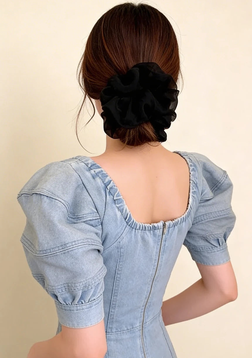 Szyfonowa gumka do włosów scrunchie