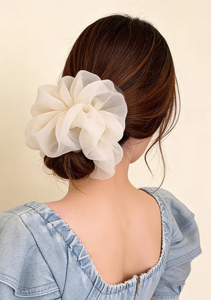 Szyfonowa gumka do włosów scrunchie