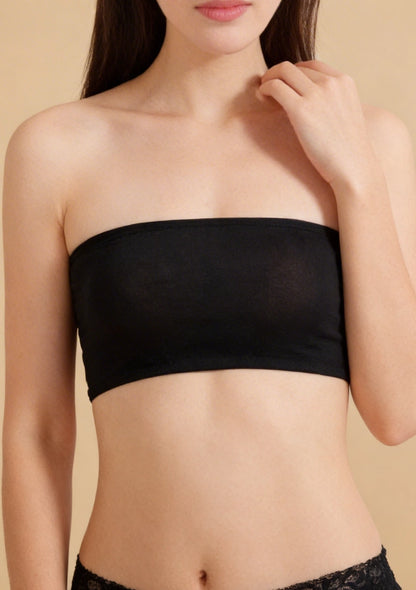 Biustonosz bandeau wąski gładki