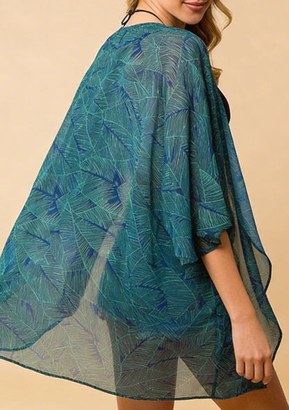 Kolorowe kimono plażowe