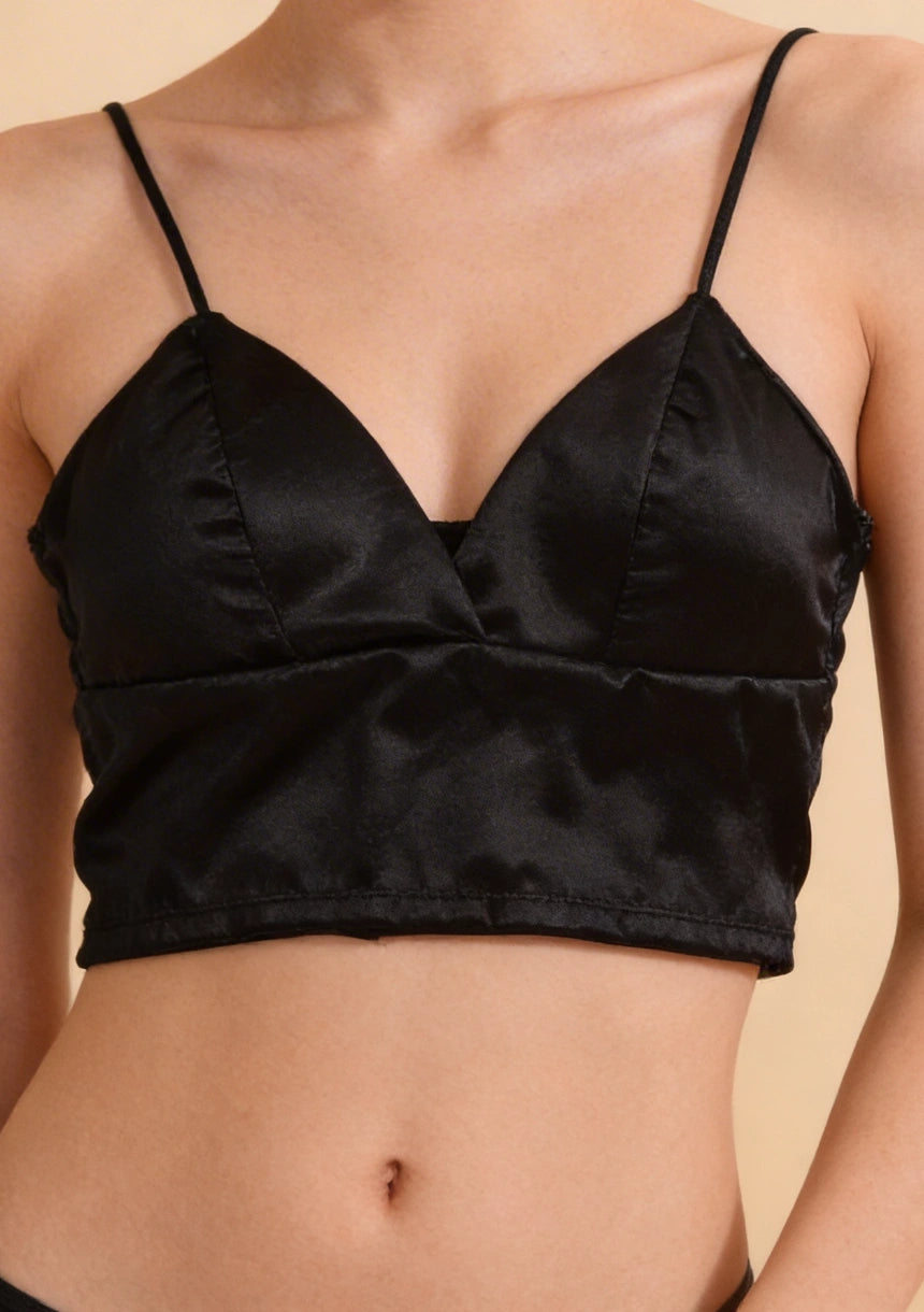 Biustonosz bralette z satyny