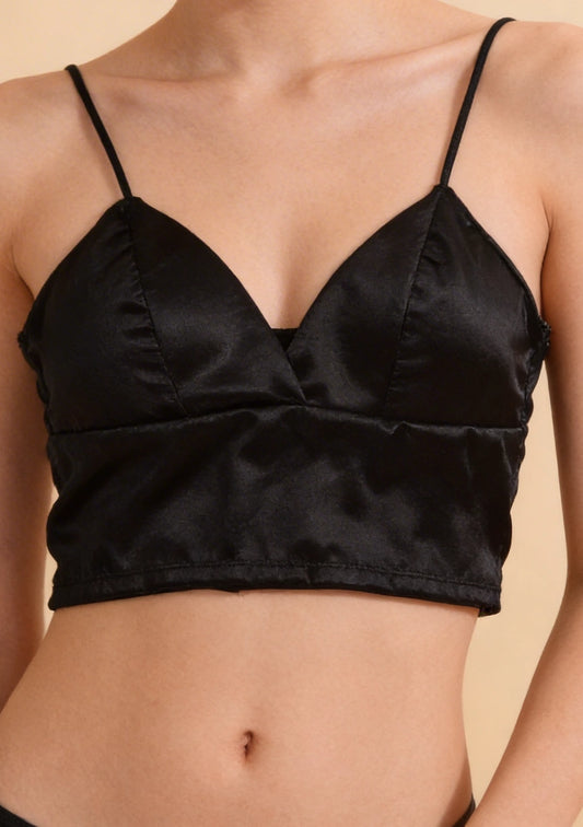 Biustonosz bralette z satyny