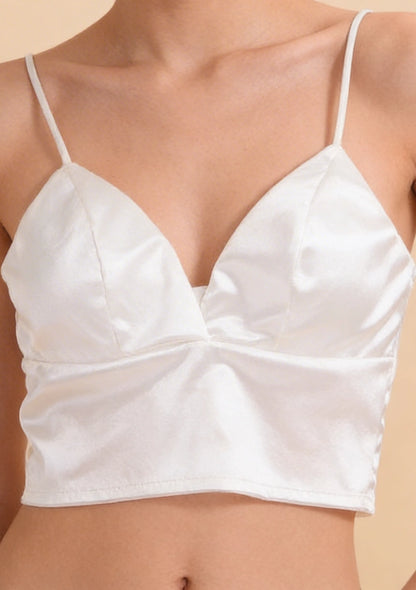 Biustonosz bralette z satyny