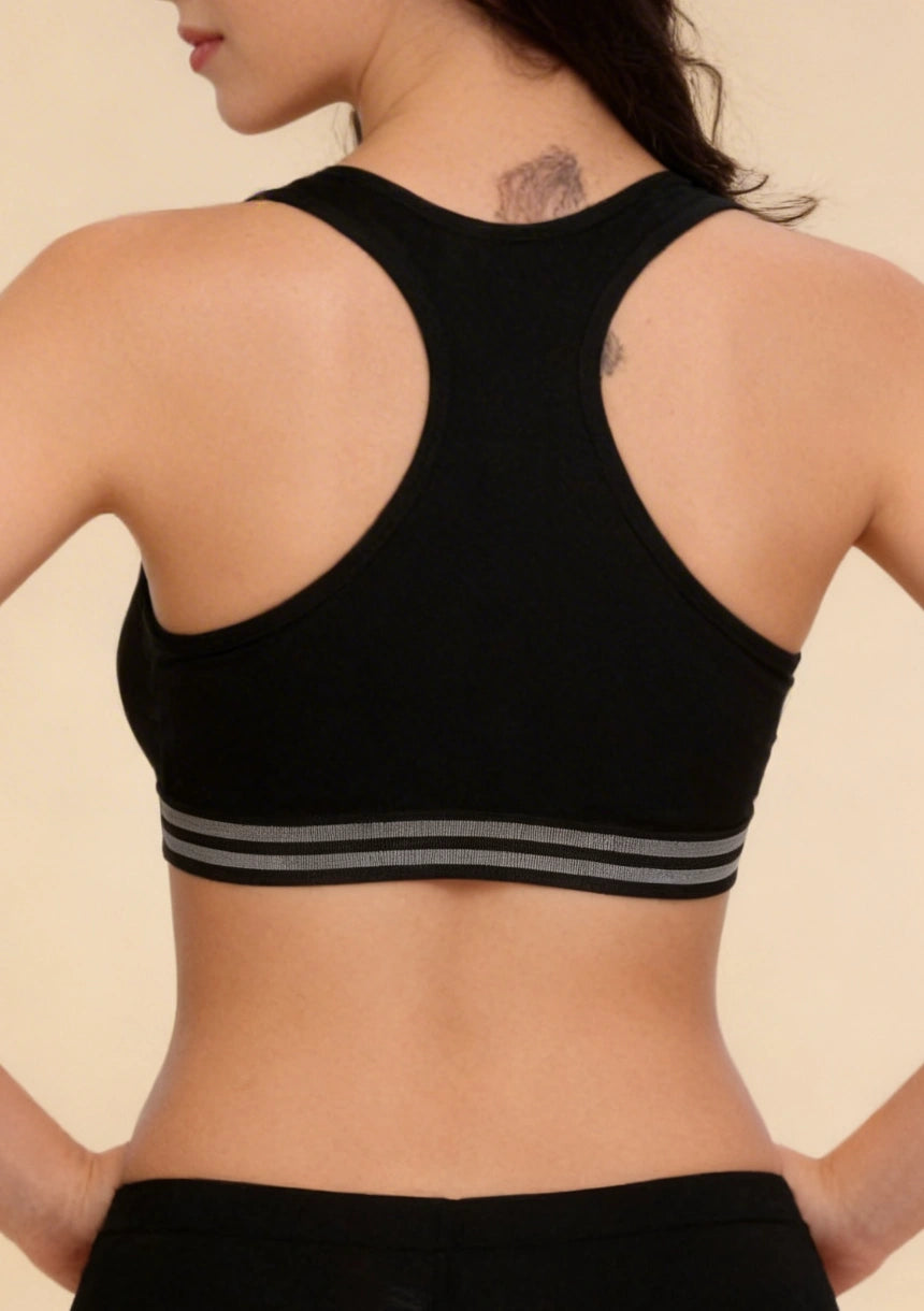 Biustonosz sportowy z paskiem pod biustem