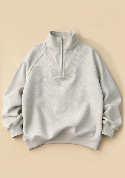 Luźna bluza oversize z zapięciem na zamek