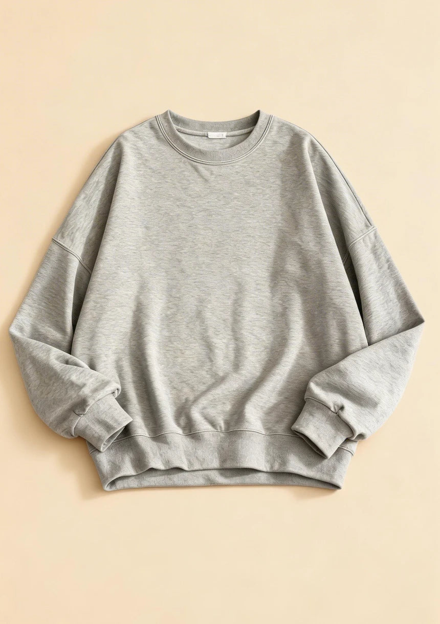 Luźna jednolita bluza oversize