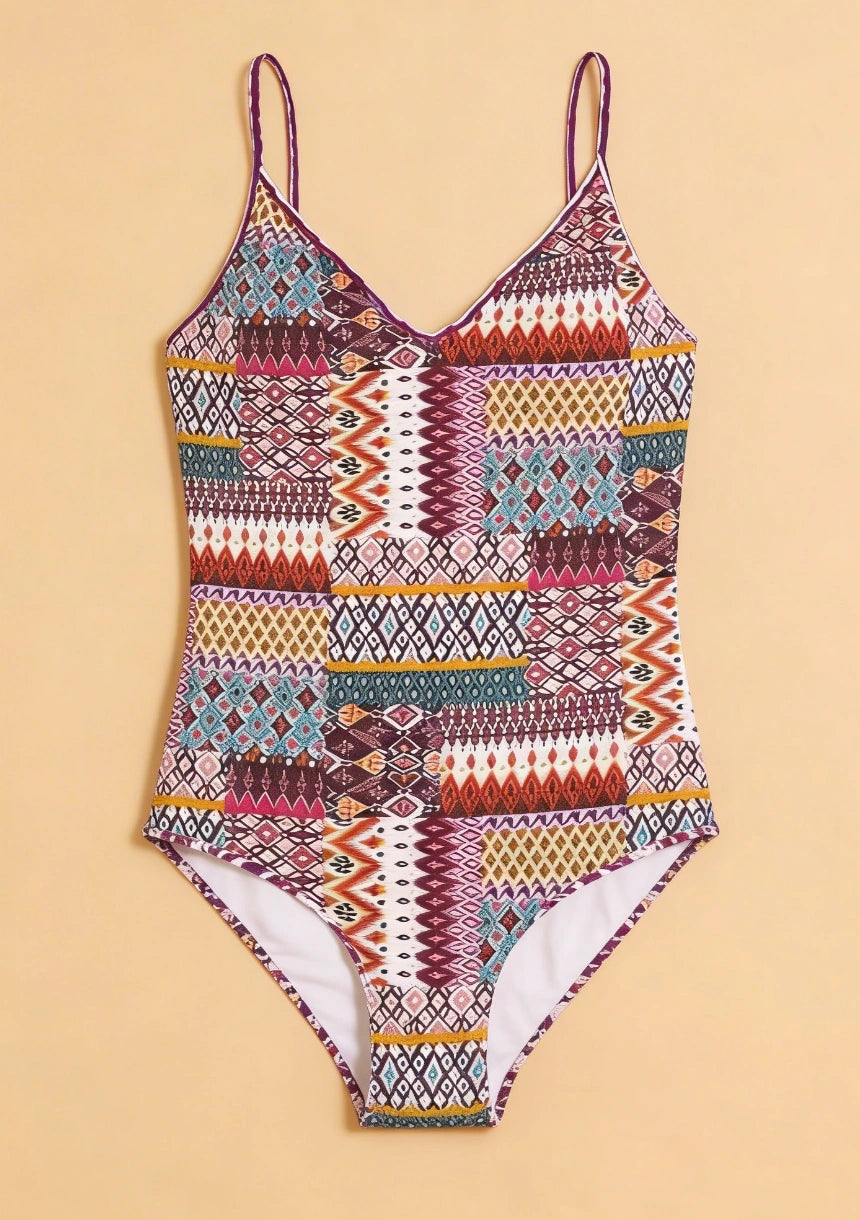 Strój kąpielowy jednoczęściowy wzory boho
