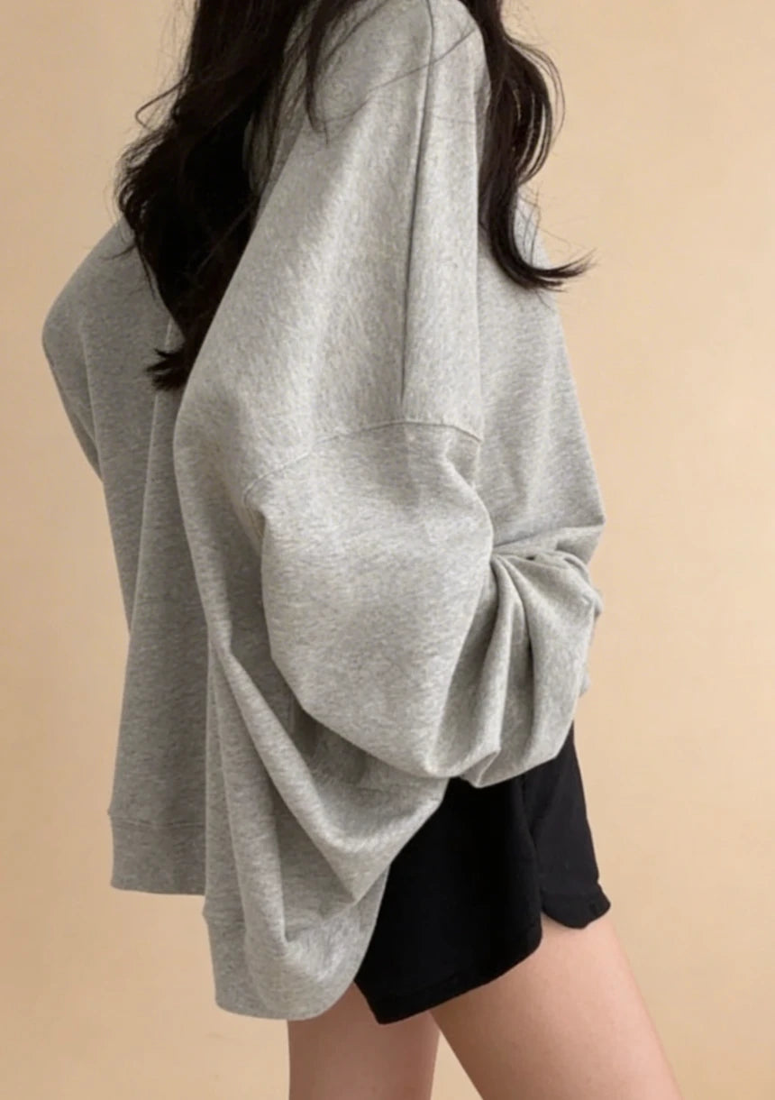 Luźna jednolita bluza oversize